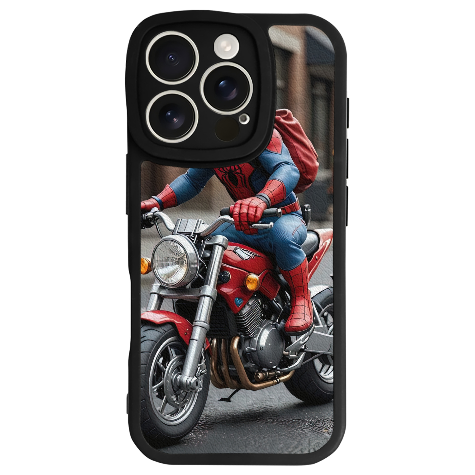 Spider Man スパイダーマン 【iPhone 16シリーズ対応】シリコンスマホケース（レザー調） 材質：シリコン
